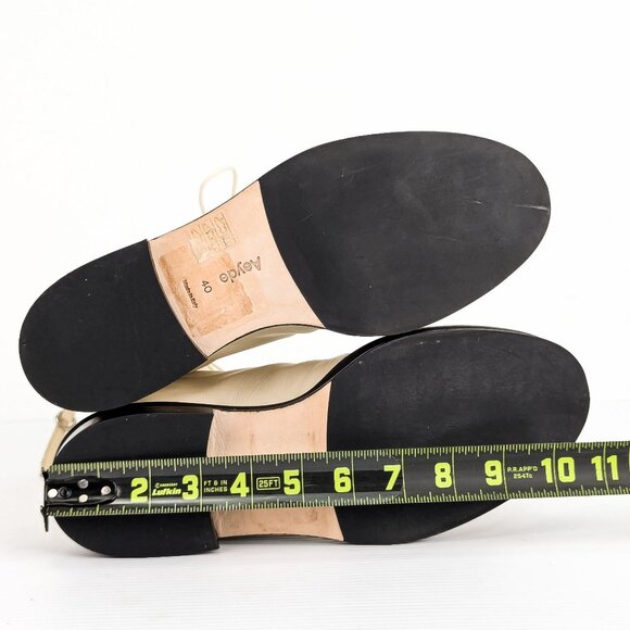 Aeyde Women Isa Off White Leather Lace-up Zip Combat Boots sz 9US EUR40 - Picture 5 of 9